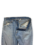 Vintage Levis Ripped Jeans 505 Orange Tab Regular Fit Straight Leg Herren Hellblau W36 L30