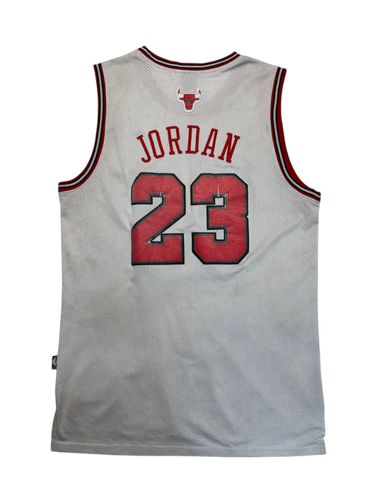 Vintage Nike Jersey 90s Chicago Bulls #23 Jordan Made In Korea Weiß XL