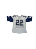 Vintage Russell Athletic Jersey 90s NFL Dallas Cowboys Emmitt Smith #22 Made In USA Grau 44 M-L