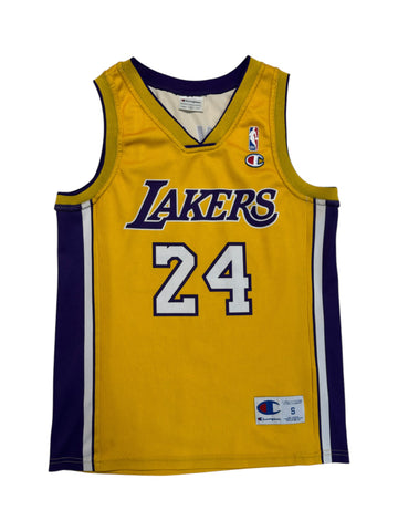 Vintage Champion Jersey 90s Lakers #24 Bryant Made In Italy Gelb S