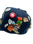 Vintage United States Military Cap Westpoint Mit Pins Und Ansteckern Dunkelblau One Size