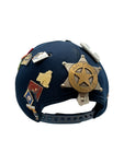 Vintage United States Military Cap Westpoint Mit Pins Und Ansteckern Dunkelblau One Size
