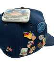 Vintage United States Military Cap Westpoint Mit Pins Und Ansteckern Dunkelblau One Size