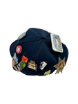 Vintage United States Military Cap Westpoint Mit Pins Und Ansteckern Dunkelblau One Size