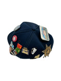Vintage United States Military Cap Westpoint Mit Pins Und Ansteckern Dunkelblau One Size