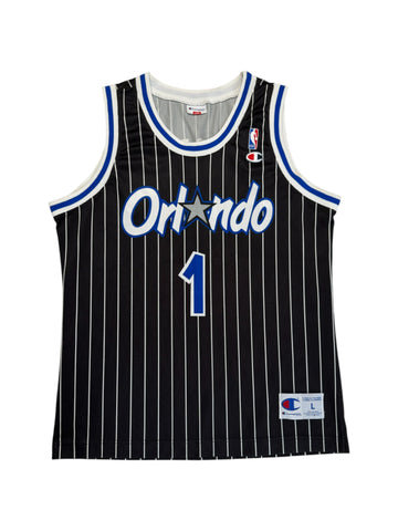 Vintage Champion Jersey 90s Orlando Magic #1 Hardaway Schwarz L