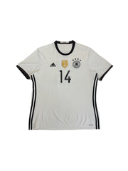 2016 Adidas Trikot DFB #14 Can Weiß