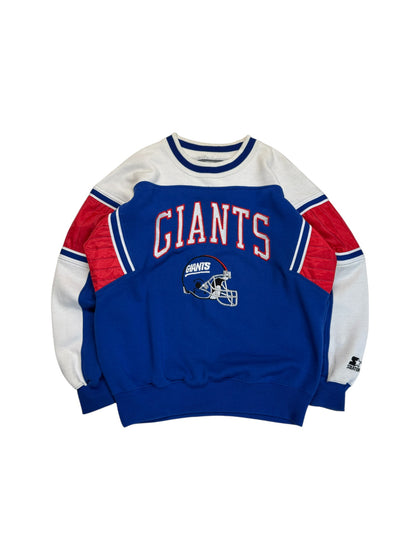 Rare! Vintage Starter Sweater 90s Giants NFL Made In Korea Blau Rot M