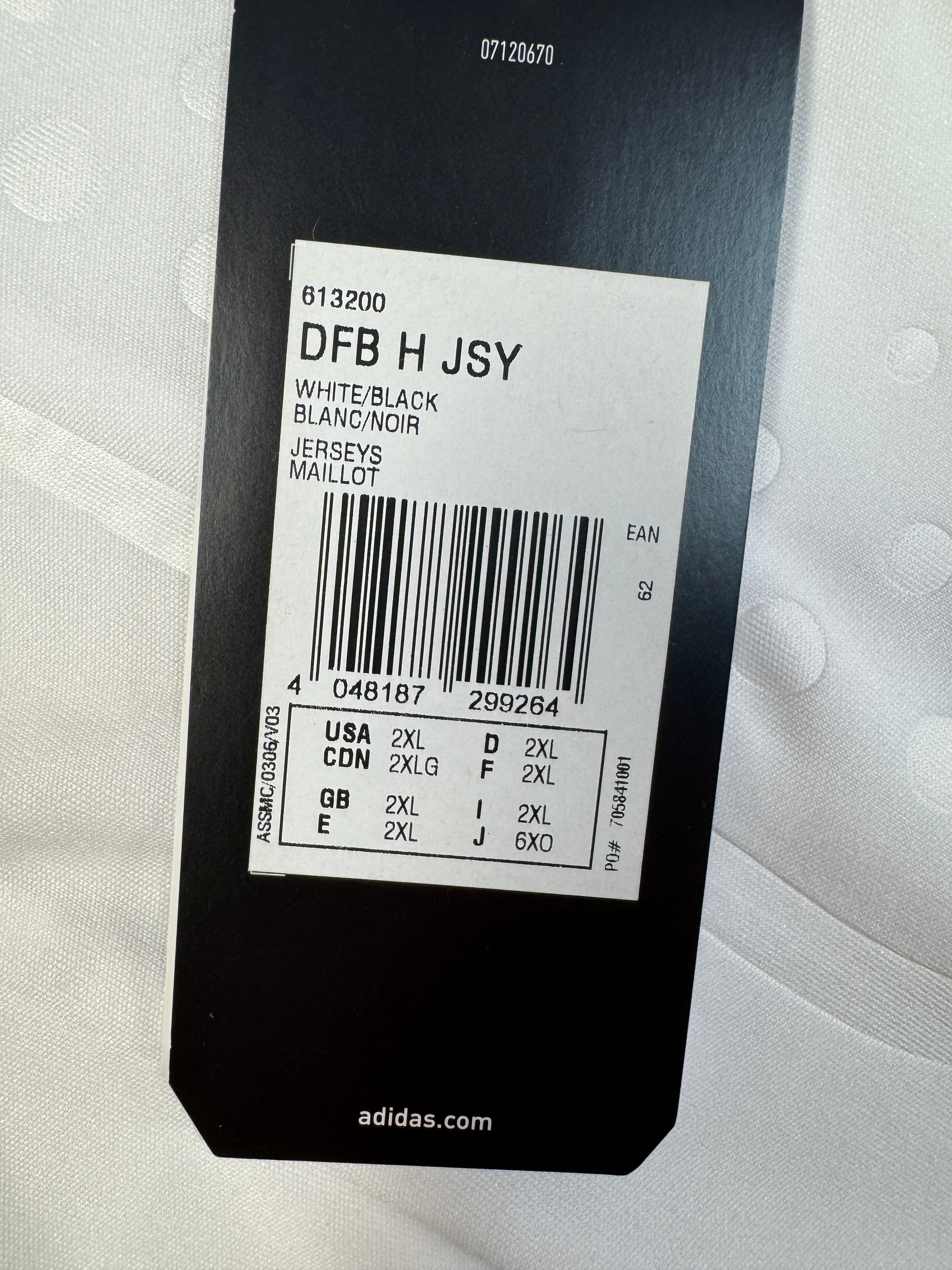 2007 Adidas Trikot DFB Deadstock Weiß