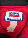 Vintage Champion Pro Line Fleecejacke 90s Halfzip San Francisco 49ers Rot L-XL