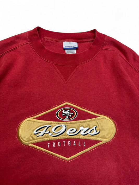 Vintage Reebok Sweater 90s San Francisco 49ers Rot XL-XXL