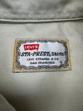 90s Levis Sta-Prest Utility Hemd Black Tab Braun L