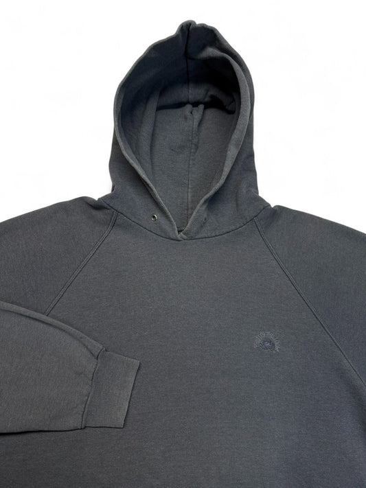 Vintage Fruit Of The Loom Hoodie 90s Blank Faded Grau L-XL