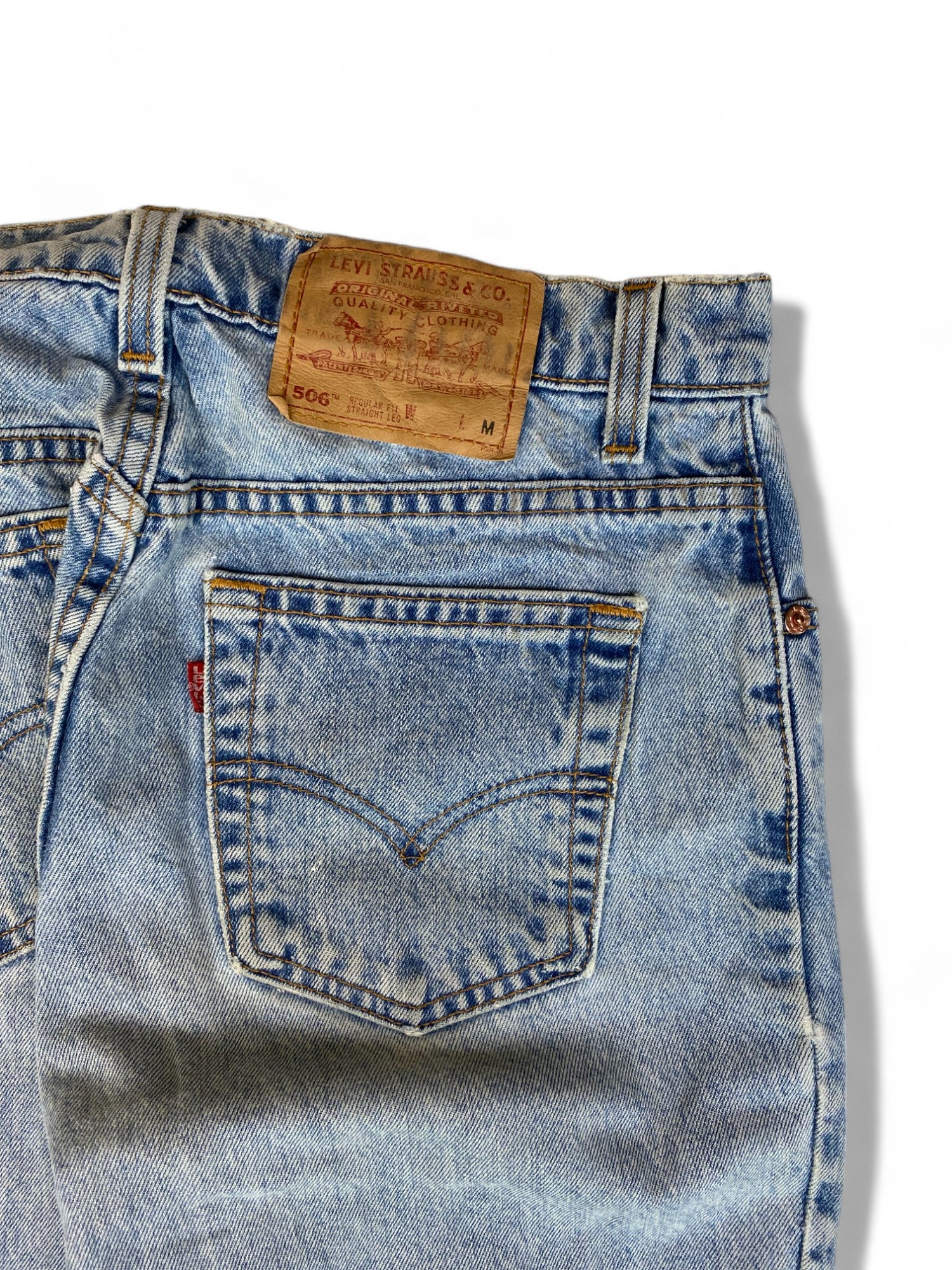 Vintage Levis Jeans 506 Regular Fit Straight Leg Damen Stoned Washed 6 MED
