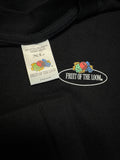 Vintage Fruit Of The Loom Shirt 90s Blank Made In Ireland Single Stitch Schwarz XL
