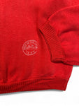 Vintage Fruit Of The Loom Sweater Mit Polokragen 80s Blank Rot M