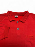 Vintage Fruit Of The Loom Sweater Mit Polokragen 80s Blank Rot M