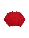 Vintage Fruit Of The Loom Sweater Mit Polokragen 80s Blank Rot M