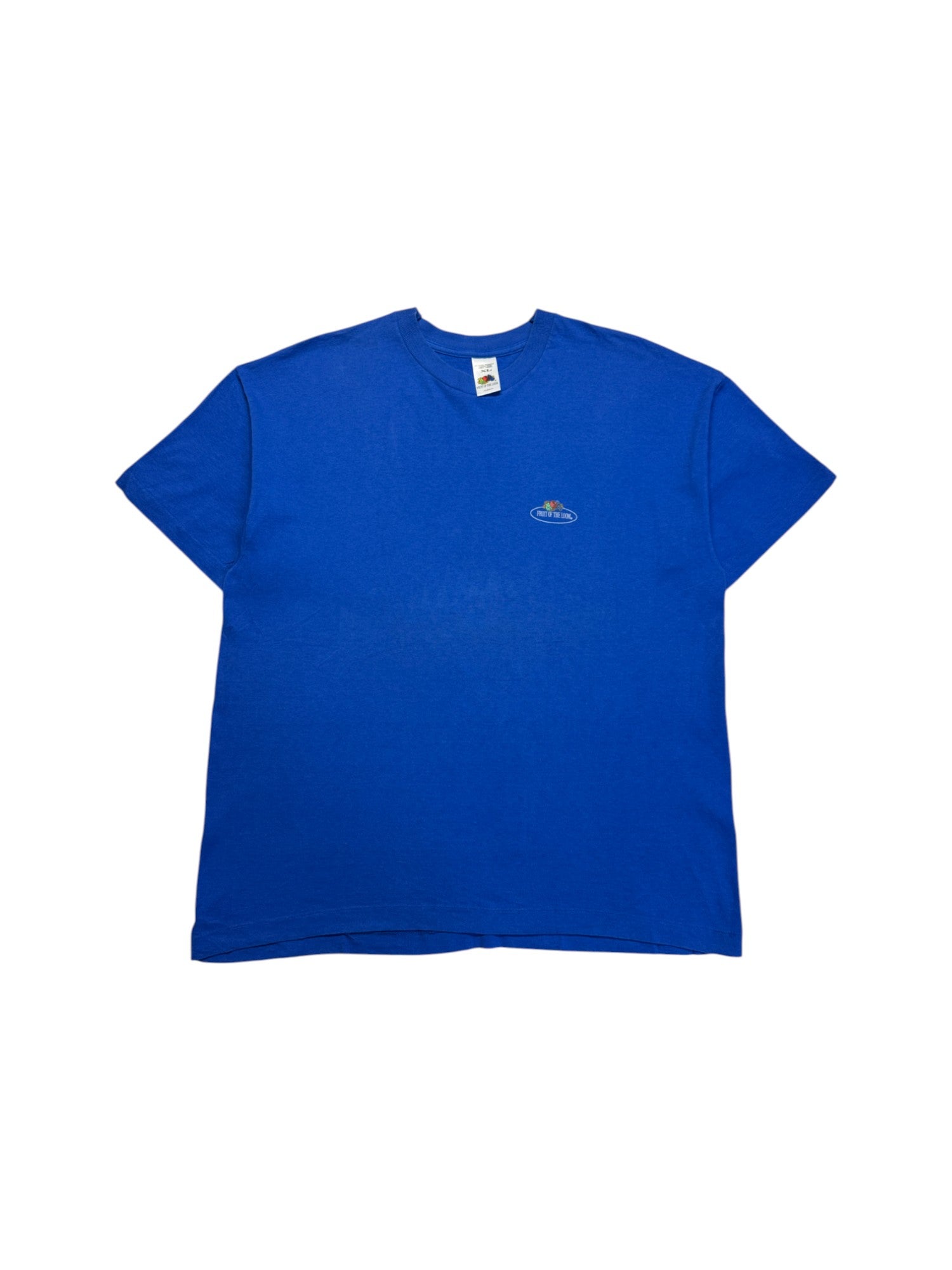 Vintage Fruit Of The Loom Shirt 90s Blank Single Stitch Made In Ireland Blau XL