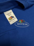 Vintage Fruit Of The Loom Shirt 90s Blank Single Stitch Made In Ireland Blau XL