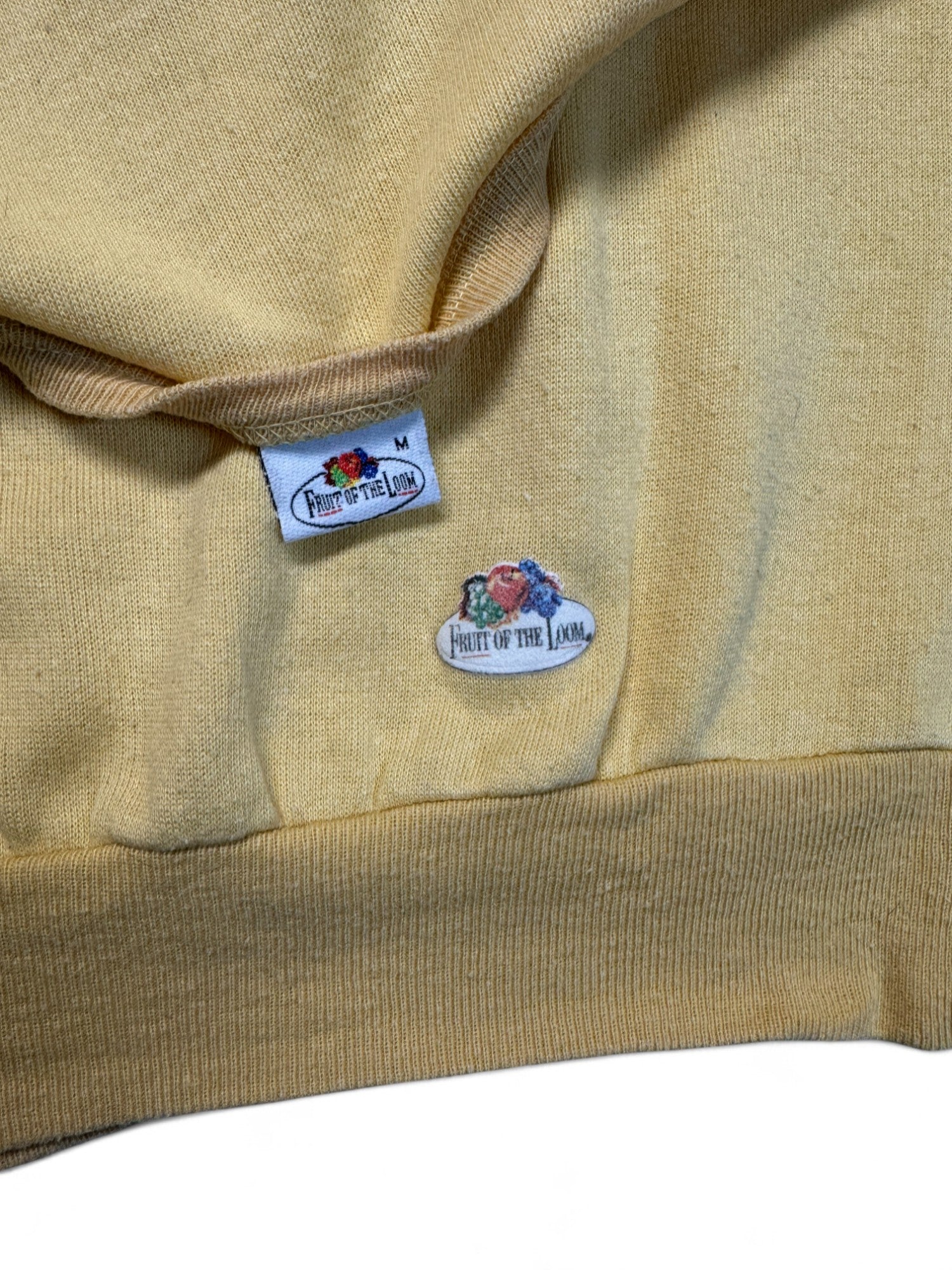 Vintage Fruit Of The Loom Pullunder 80s Gelb M