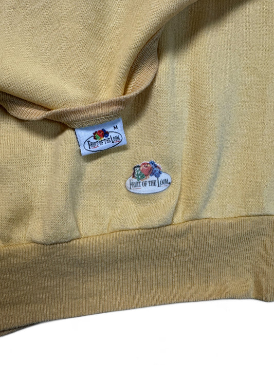 Vintage Fruit Of The Loom Pullunder 80s Gelb M