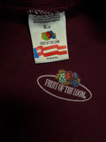 Vintage Fruit Of The Loom Sweater 90s Blank Made In Ireland Dunkelrot L