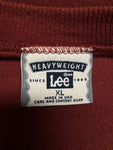 Vintage Lee Sweater 90s Blank Made In USA Dunkelrot XL
