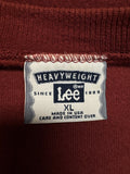 Vintage Lee Sweater 90s Blank Made In USA Dunkelrot XL