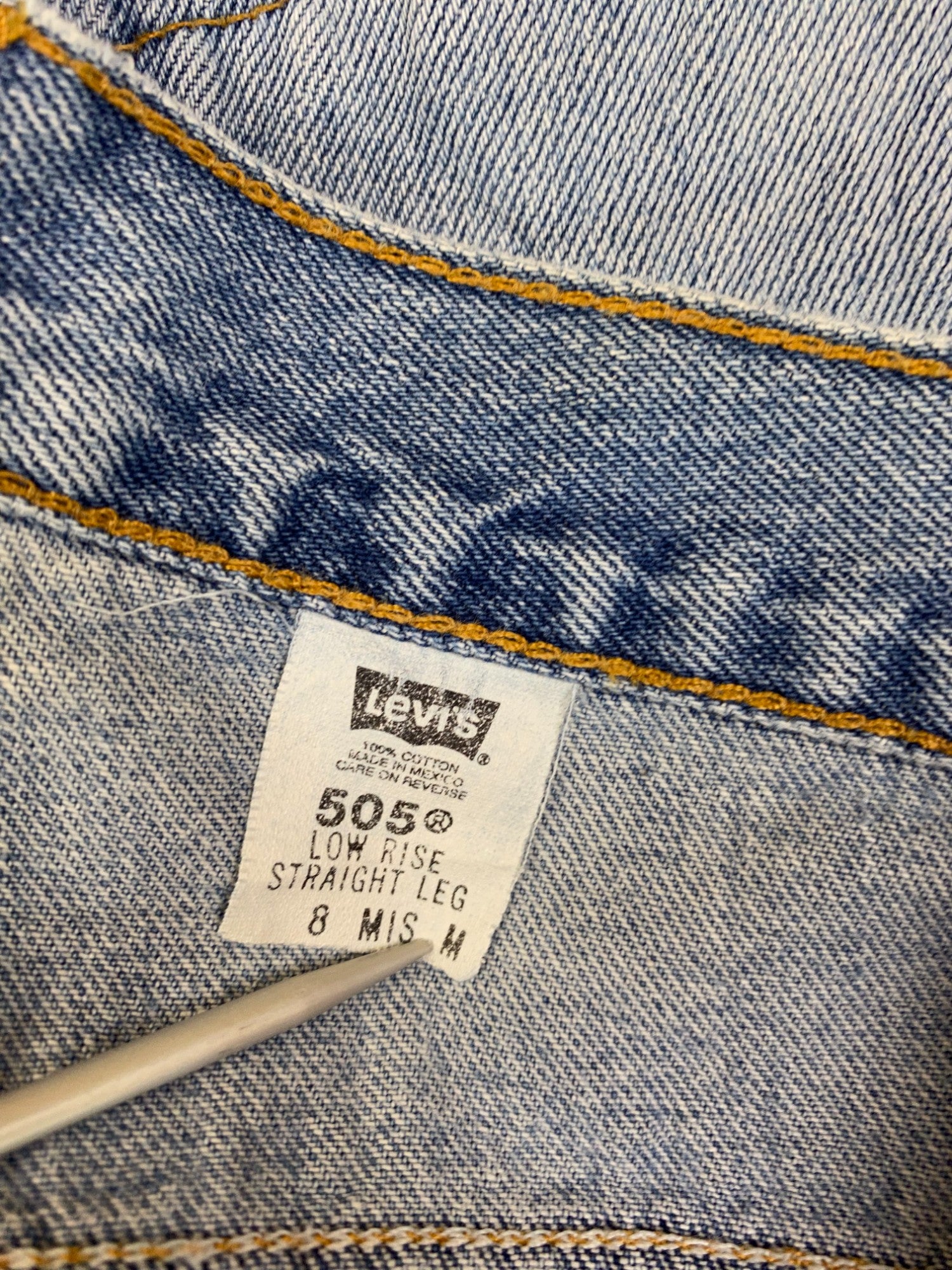 Vintage Levis Jeans 505 Low Rise Fit Straight Leg Damen Hellblau ( mIS M