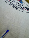 Vintage Fruit Of The Loom Shirt 80s Logo Print Made In USA Single Stitch Gelb L