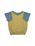 Vintage Fruit Of The Loom Shirt 80s Pikee 50/50 Gelb Blaugrau L