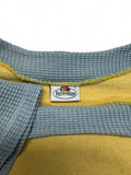 Vintage Fruit Of The Loom Shirt 80s Pikee 50/50 Gelb Blaugrau L