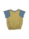 Vintage Fruit Of The Loom Shirt 80s Pikee 50/50 Gelb Blaugrau L