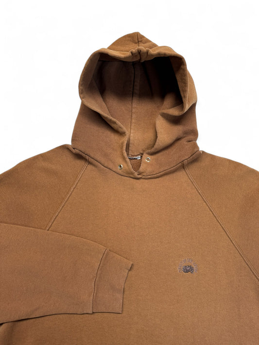 Vintage Fruit Of The Loom Hoodie 90s Blank Braun L-XL