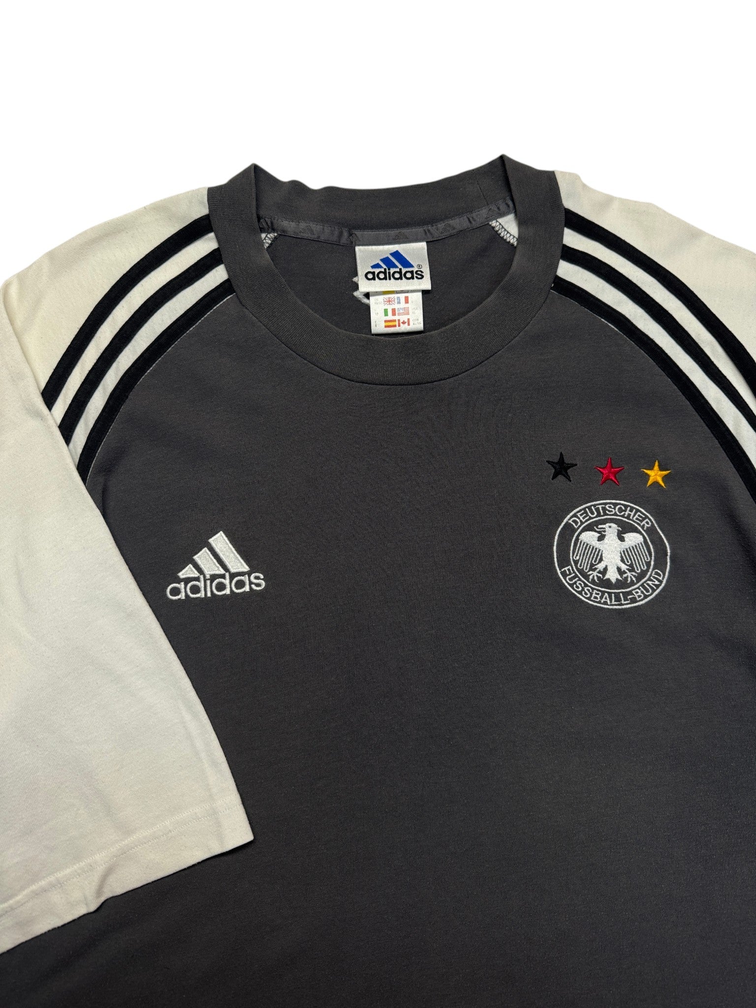2000/01 Adidas Training Shirt DFB Grau Weiß