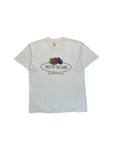 Vintage Fruit Of The Loom Shirt 90s Logo Print Made In Ireland Single Stitch Weiß L