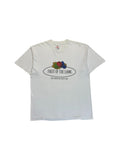 Vintage Fruit Of The Loom Shirt 90s Logo Print Made In Ireland Single Stitch Weiß L