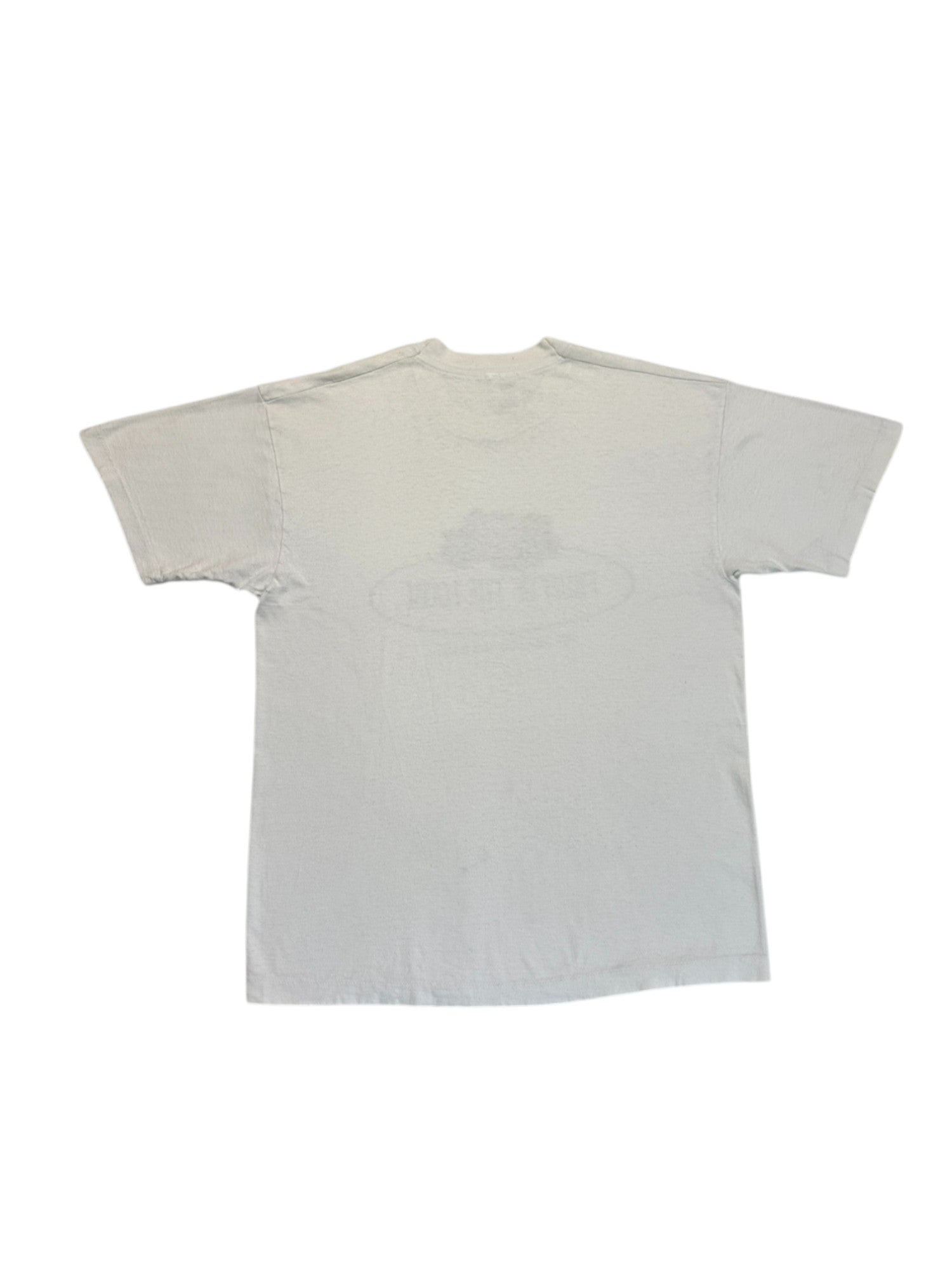 Vintage Fruit Of The Loom Shirt 90s Logo Print Made In Ireland Single Stitch Weiß L