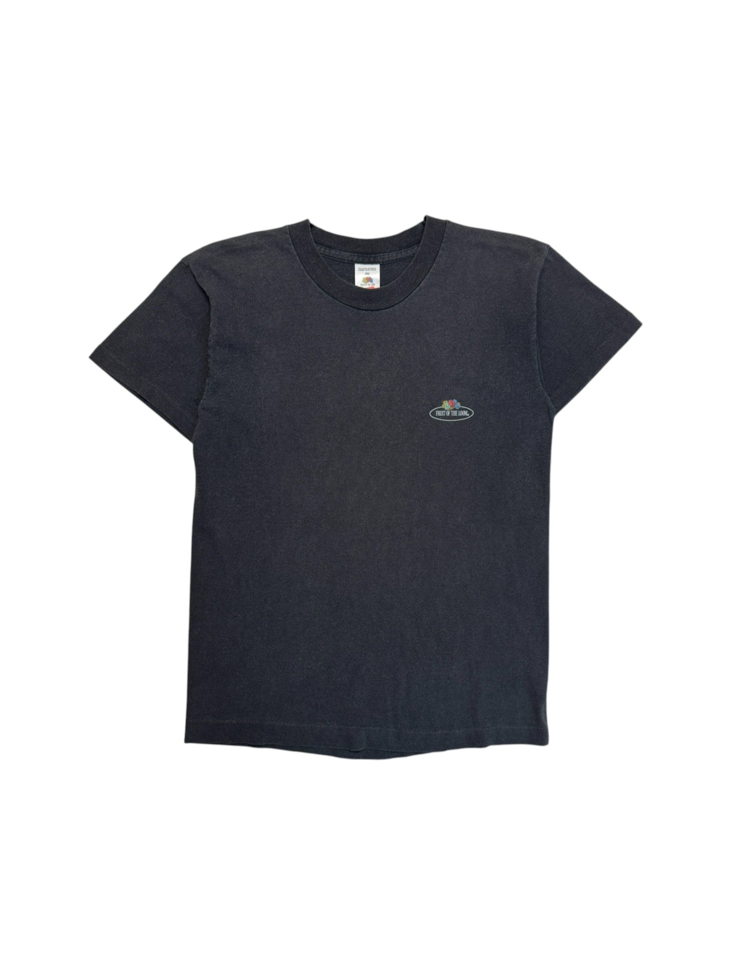 Vintage Fruit Of The Loom Shirt 90s Blank Made In Ireland Single Stitch Schwarz S