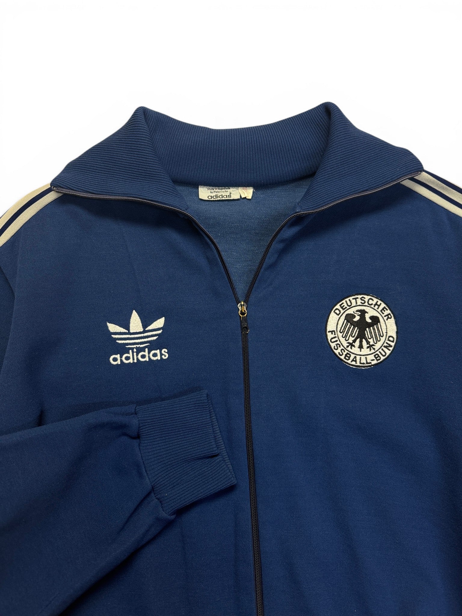 Rare! 70s Adidas Sportjacke DFB Made In Yugoslavia By Pletenina Blau