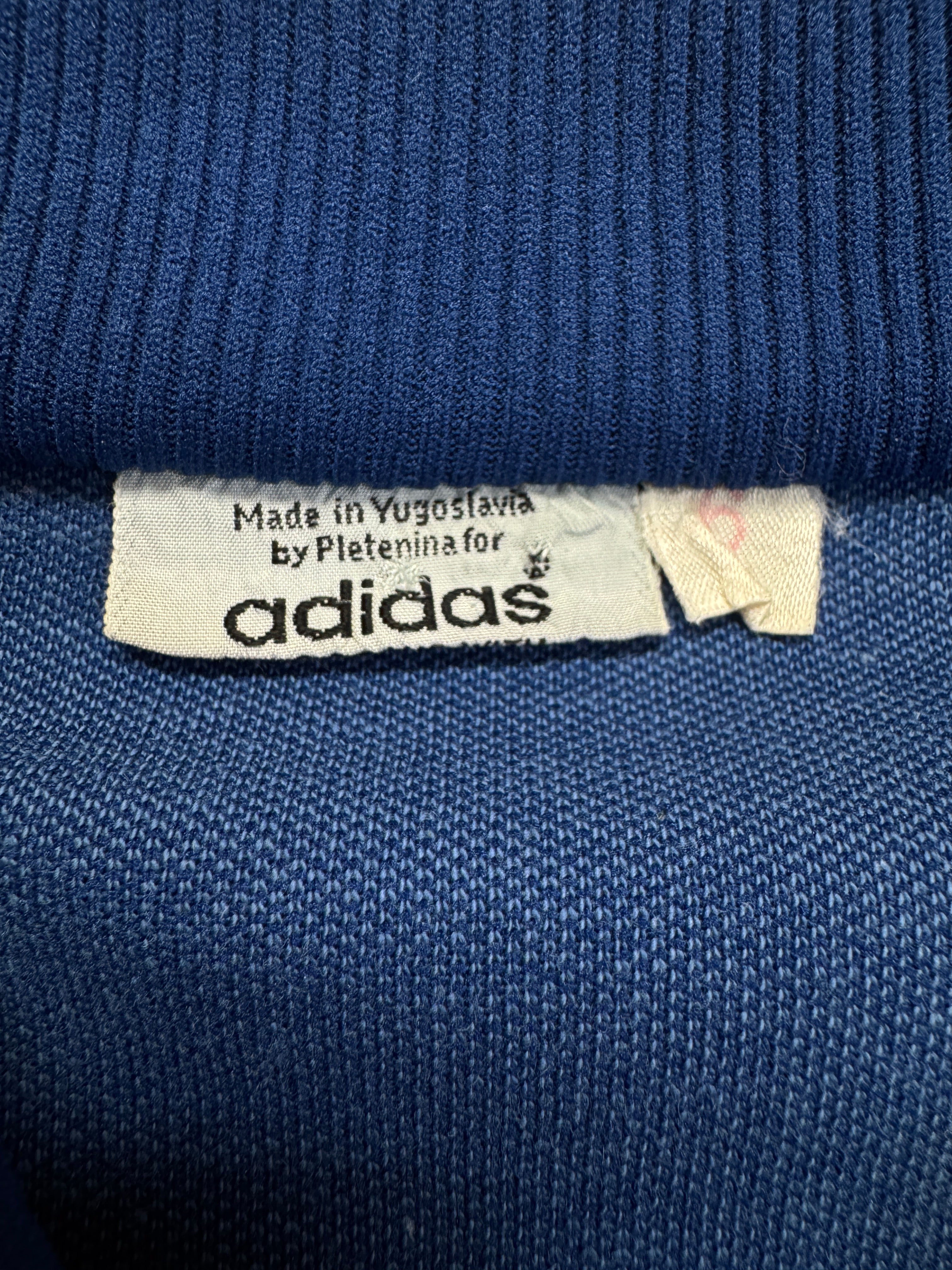 Rare! 70s Adidas Sportjacke DFB Made In Yugoslavia By Pletenina Blau