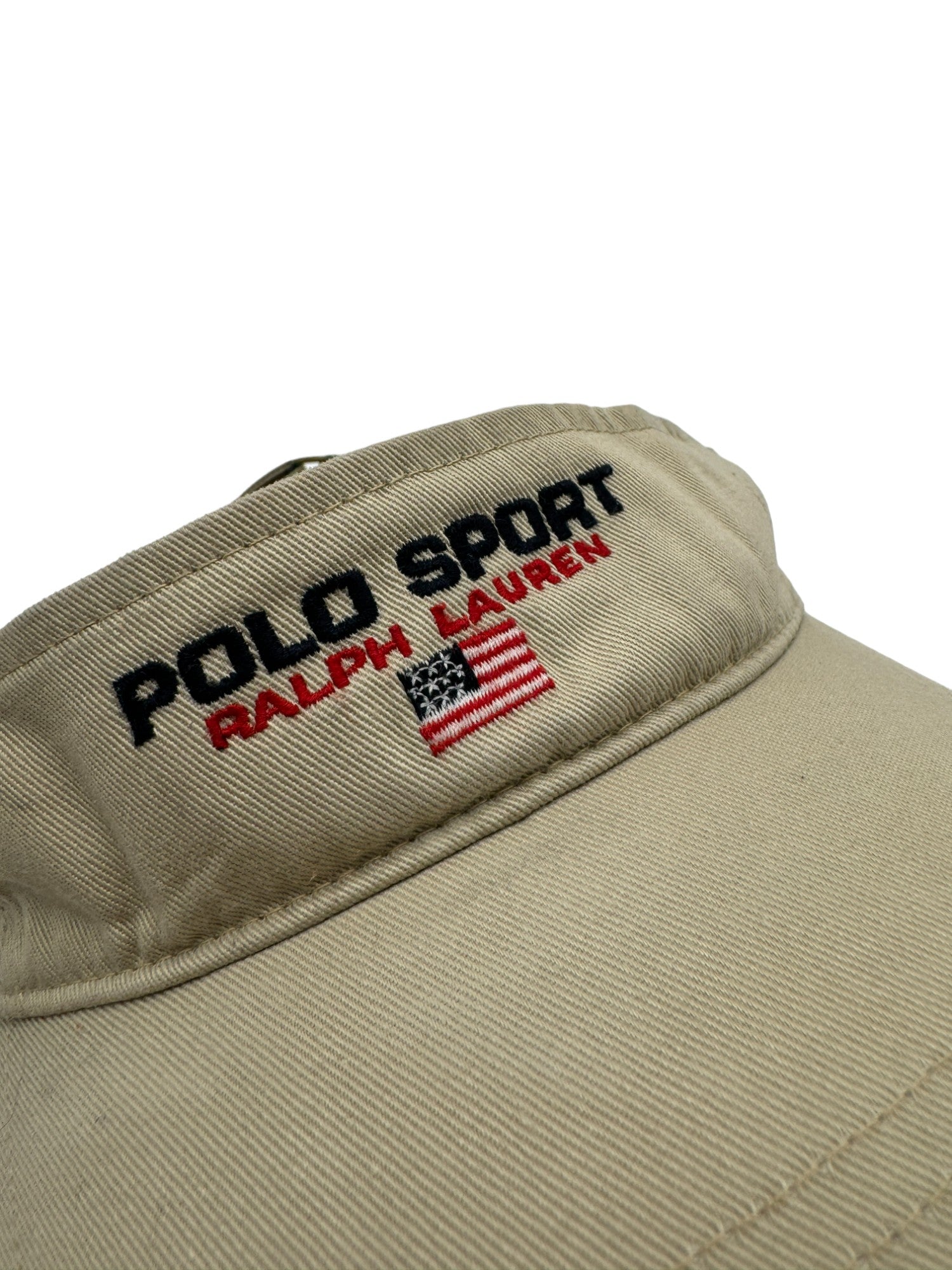 Vintage Ralph Lauren Cap/Steckschirm Polo Sport Tennis Beige/Braun One Size
