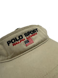 Vintage Ralph Lauren Cap/Steckschirm Polo Sport Tennis Beige/Braun One Size