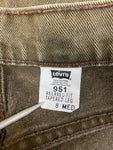 Vintage Levis Jeans 951 White Tab Relaxed Fit Tapered Leg Damen Braun 8 MED