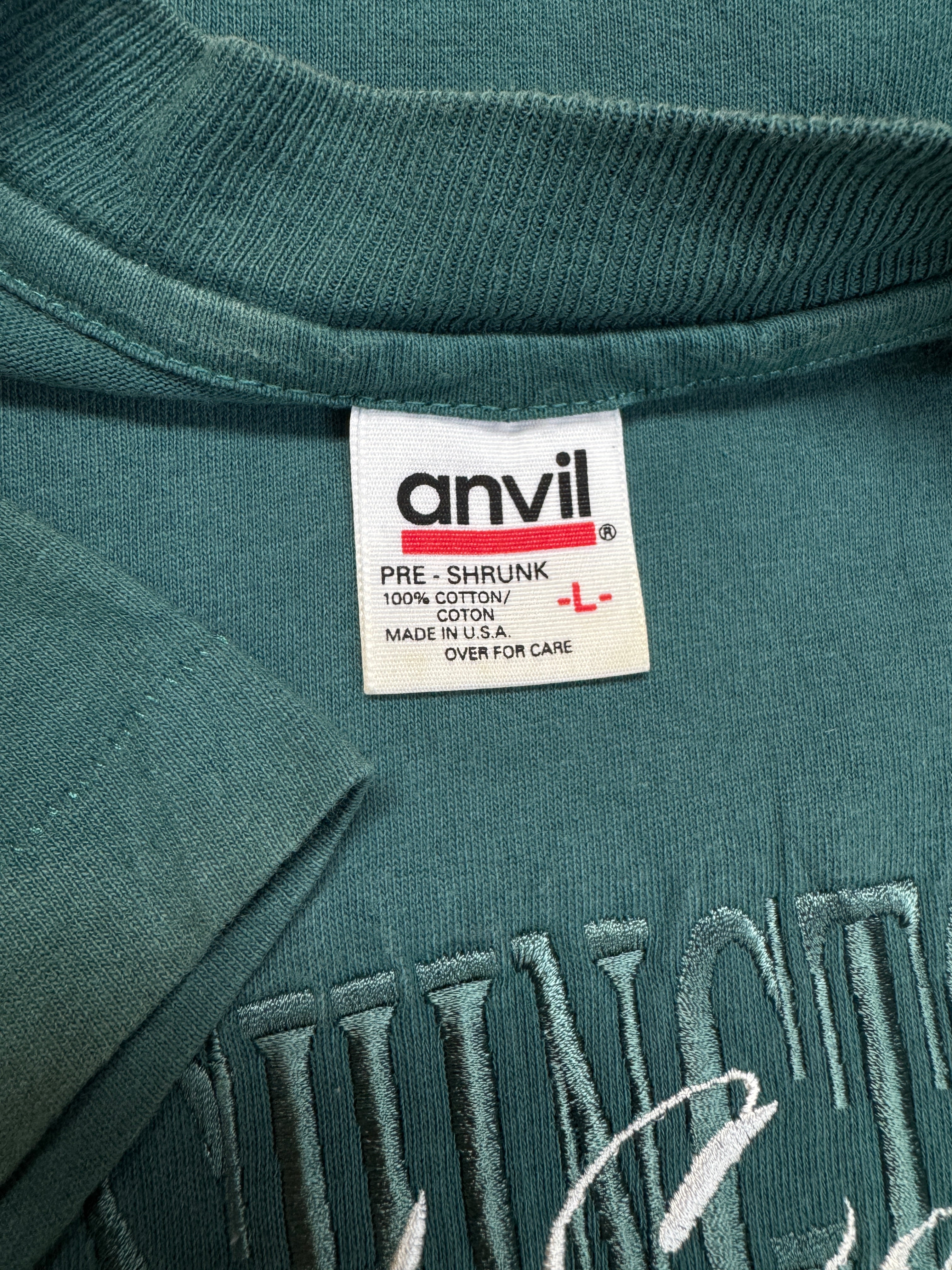 90s Anvil Souvenir Shirt "Washington Hood Canal" Single Stitch Made In USA Grün L