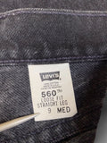 Vintage Levis Jeans 560 Loose Fit Straight Leg Damen Schwarz 9 MED