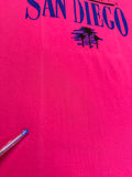 90s Oneita Souvenir Shirt "California San Diego" Made In USA Single Stitch Rosa XL