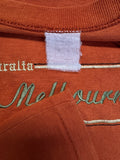 80s Souvenir Shirt "Australia Melbourne" Bestickt Rostrot M-L