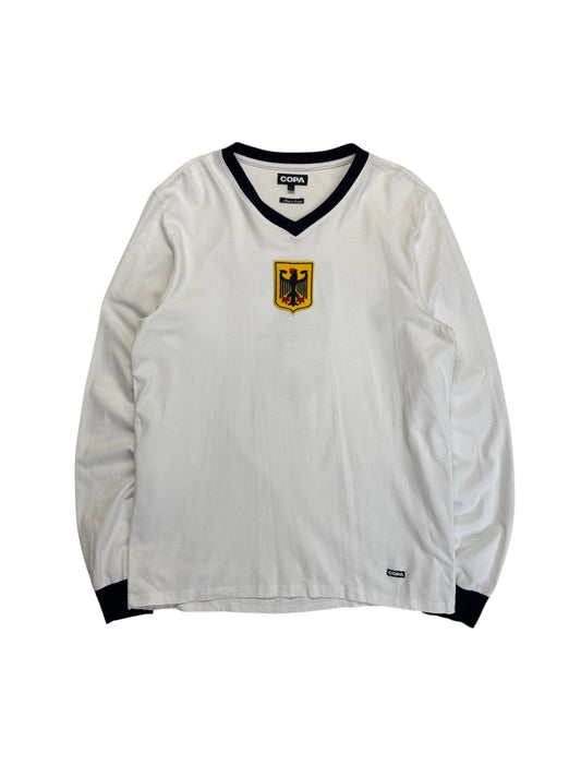 Retro Copa DFB Langarm Trikot 1970s #5 Weiß